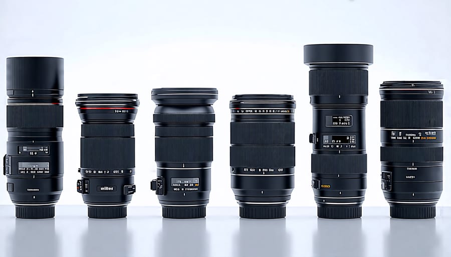 Collection of high-quality lenses commonly used by landscape photographers