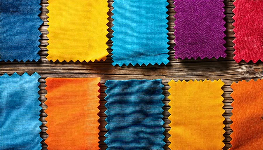 Assortment of fabric textures and colors for DIY photo backdrops