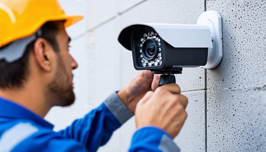 Adjusting the positioning of an outdoor security camera