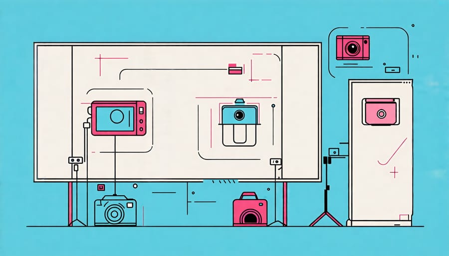 Illustration of the key hardware elements in an augmented reality photo booth