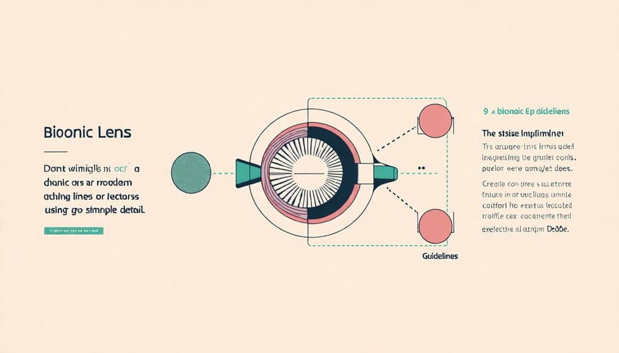 Schematic representation of a bionic lens implant and its key components