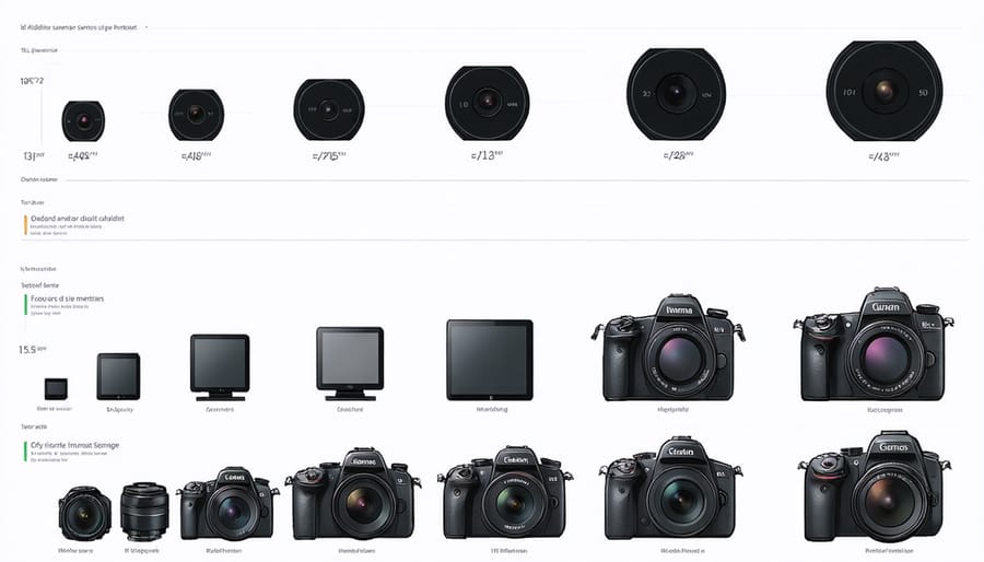 Visual size comparison of common digital camera sensor formats