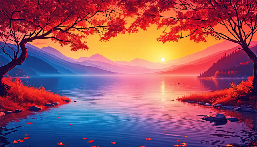 Landscape photo with vivid colors highlighting post processing effects