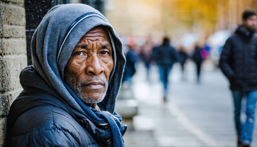 Empathetic street portrait capturing the subject's character respectfully