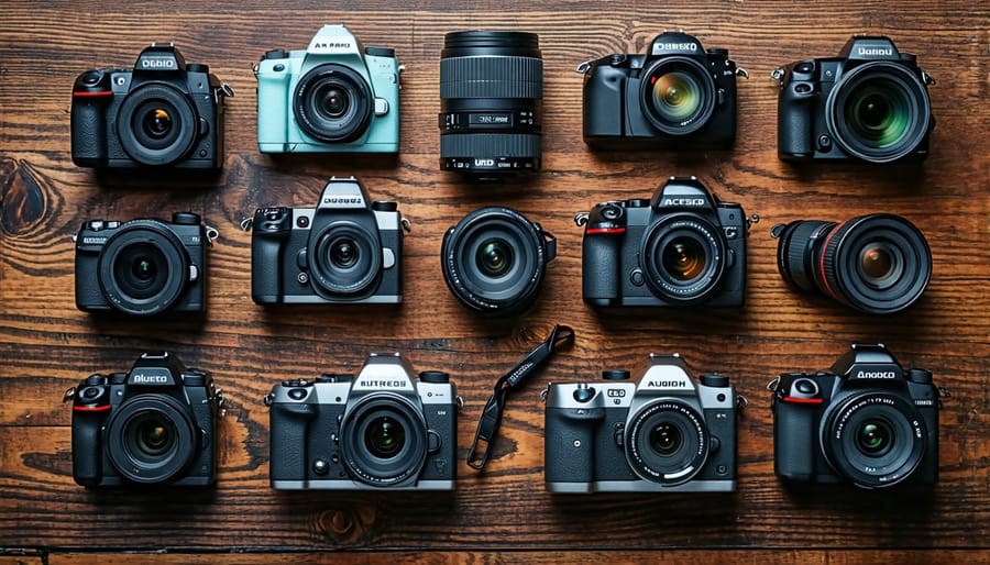 Collection of eco-friendly camera gear showcasing sustainable materials