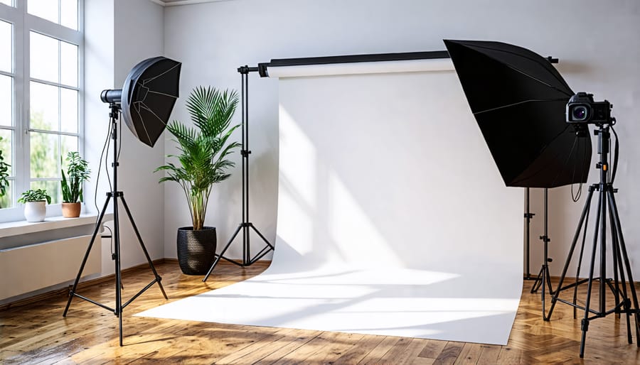 Example of a complete home photography studio arrangement