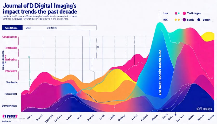 Line graph of the Journal of Digital Imaging's historical impact factor data