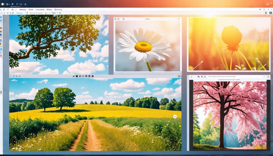 User interface of digital asset management software for organizing photos