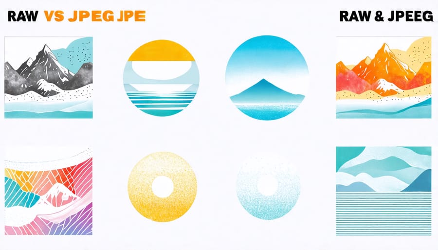 Illustration of difference in editing flexibility between RAW and JPEG image formats