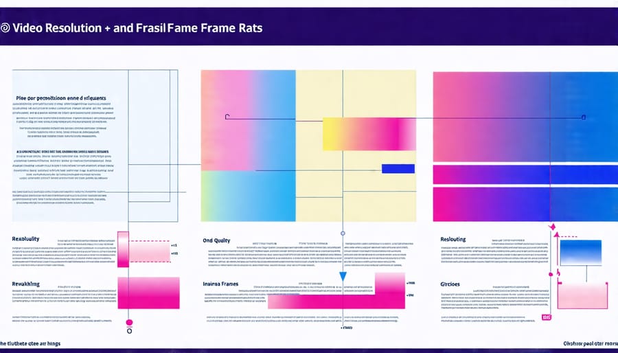 Visual comparison of footage with different resolution and frame rate settings