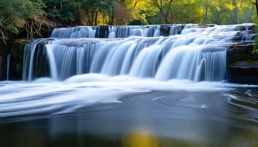 Long exposure waterfall photo with silky water effect