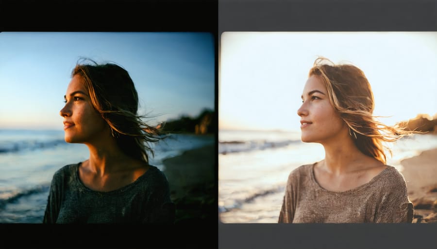 Comparison of images with different aperture settings and background blur