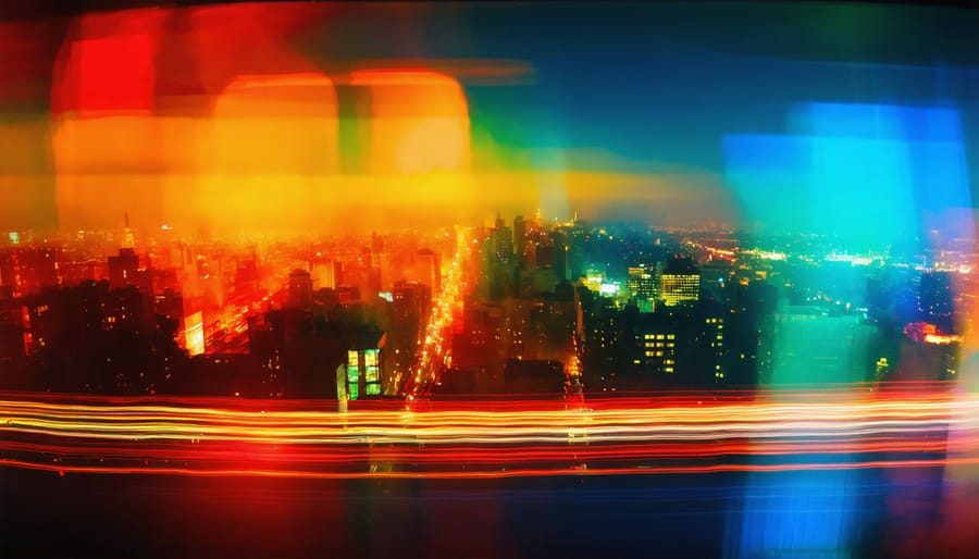 A composite image showcasing various creative photography techniques, including double exposure, intentional camera movement, and prism effects, symbolizing the exploration of unconventional photography methods.