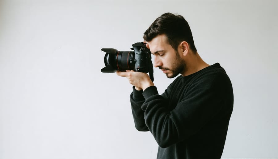 Photographer capturing images in their distinct photography style