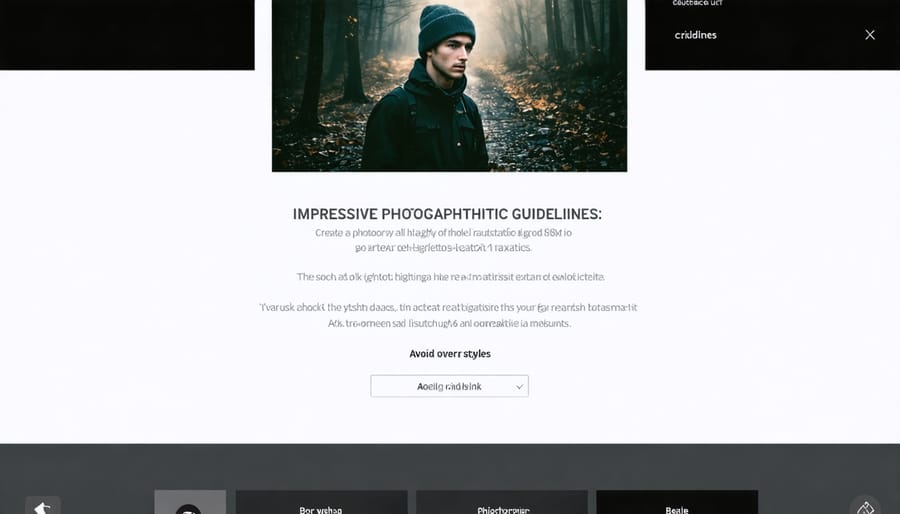 Example of a visually stunning photography website