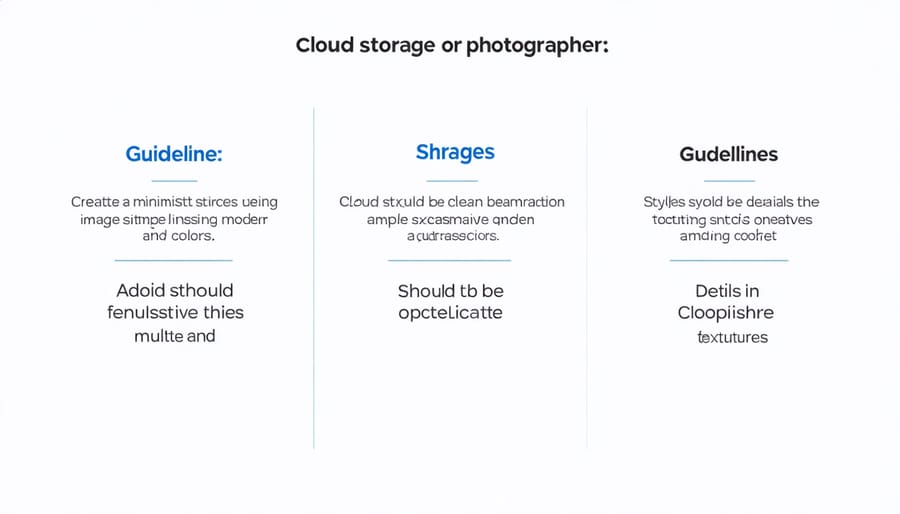 Comparison chart showing different cloud storage options for photographers