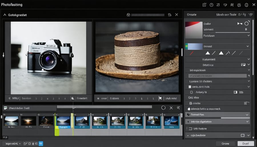 Color grading software interface highlighting essential tools for achieving cinematic color effects