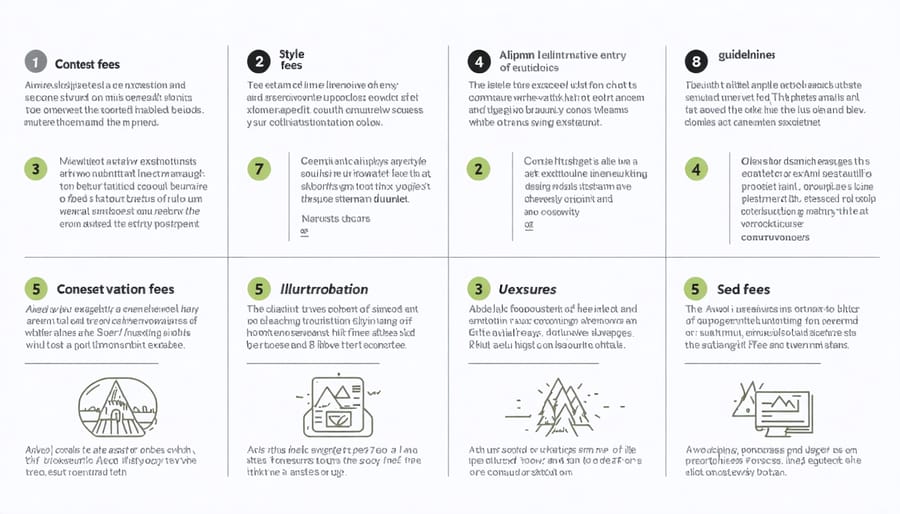 Visual diagram illustrating the flow of photography contest funds to various conservation initiatives