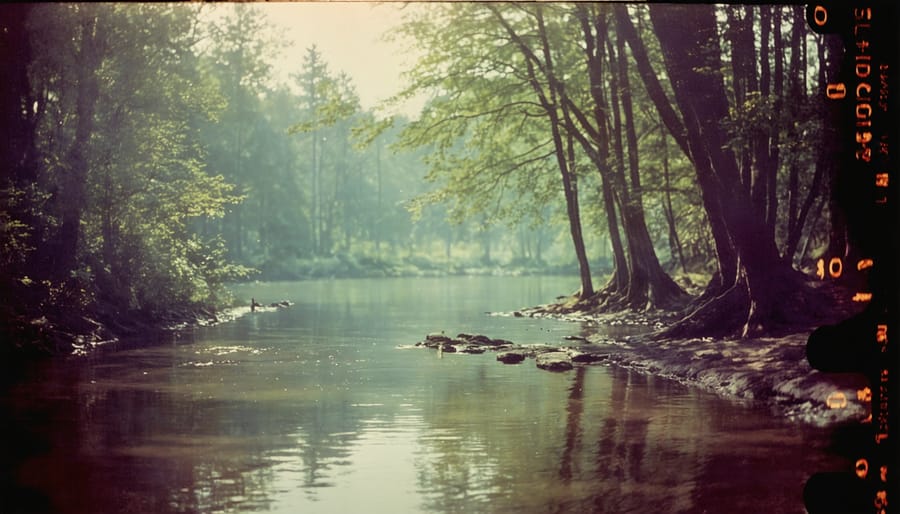 Vintage Autochrome Lumière photograph displaying early color photography with characteristic grain pattern