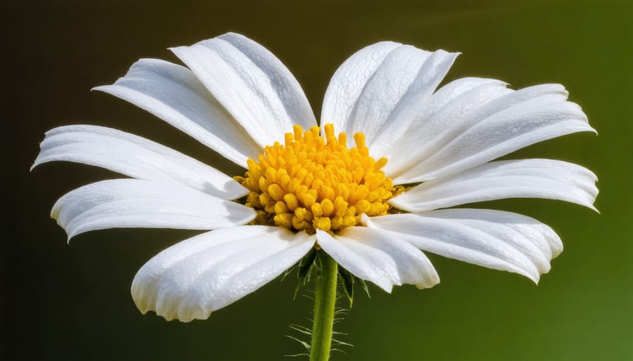 Extremely detailed macro photograph of a flower with complete front-to-back sharpness