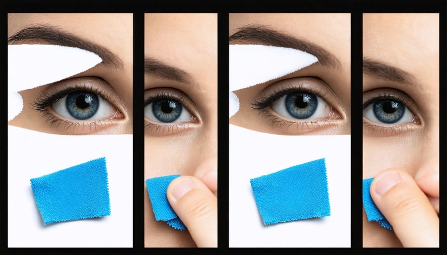 Photographer demonstrating correct circular motion technique for cleaning a camera lens with microfiber cloth