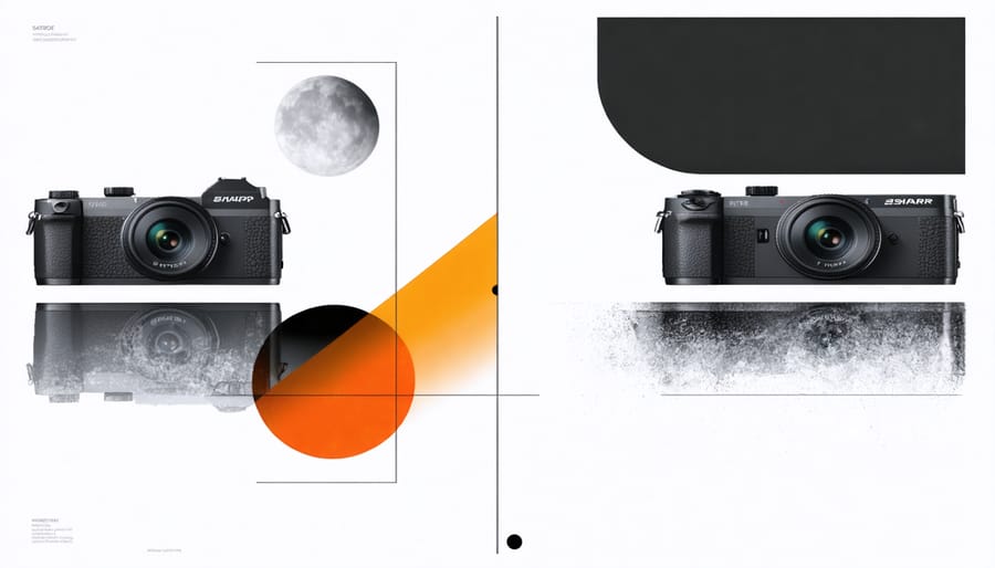 Side-by-side comparison demonstrating the difference between stabilized and unstabilized camera footage