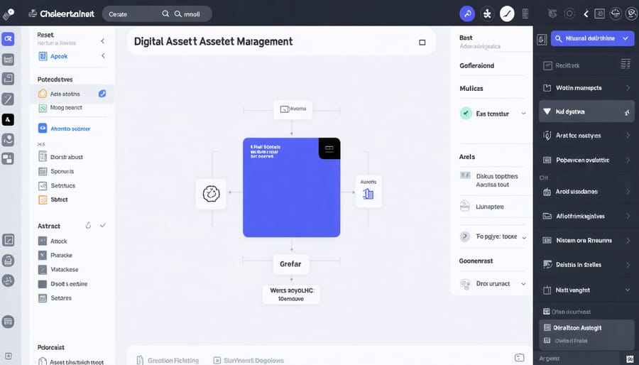 Example of photo organization interface showing folder structure and metadata management