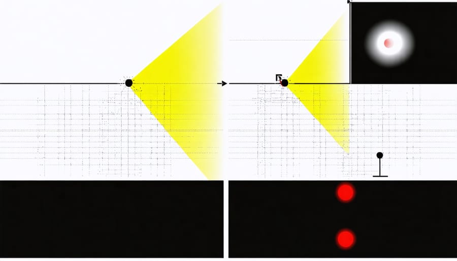 Technical illustration of digital camera sensor converting light into electronic signals