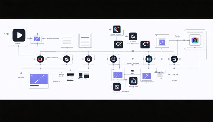 Visual flowchart demonstrating how different photo editing apps can be combined for better results