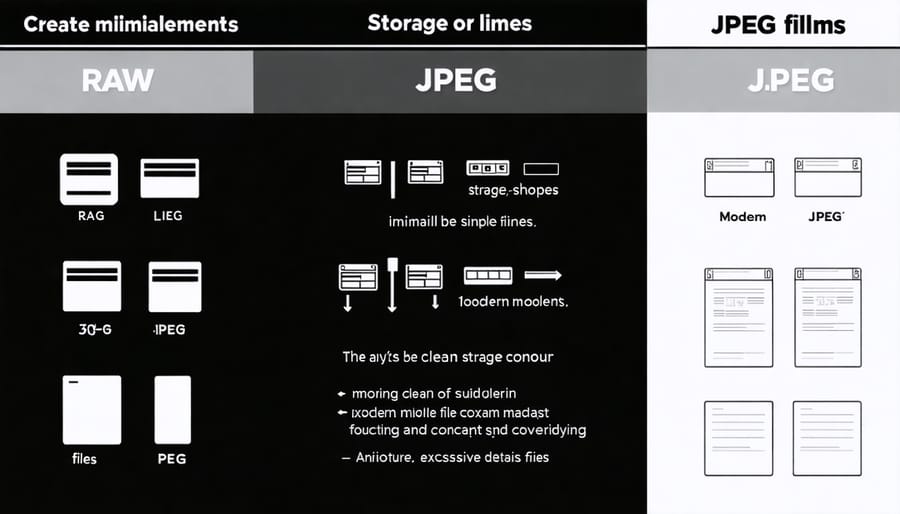 Infographic comparing file sizes between RAW and JPEG formats from the same camera