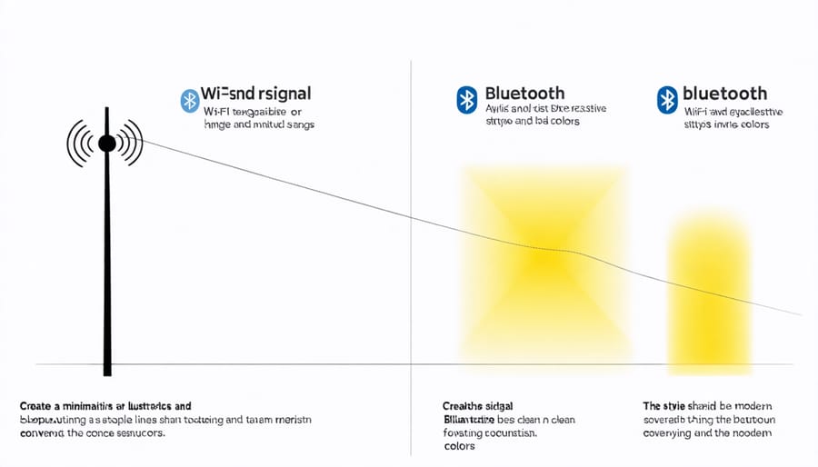 Infographic comparing Wi-Fi and Bluetooth wireless camera connectivity options