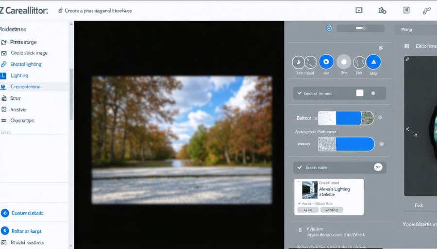 Z Camera Editor's user interface displaying advanced editing controls and tools