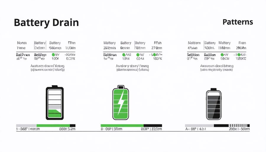 Graph showing battery life duration across different photography light power settings