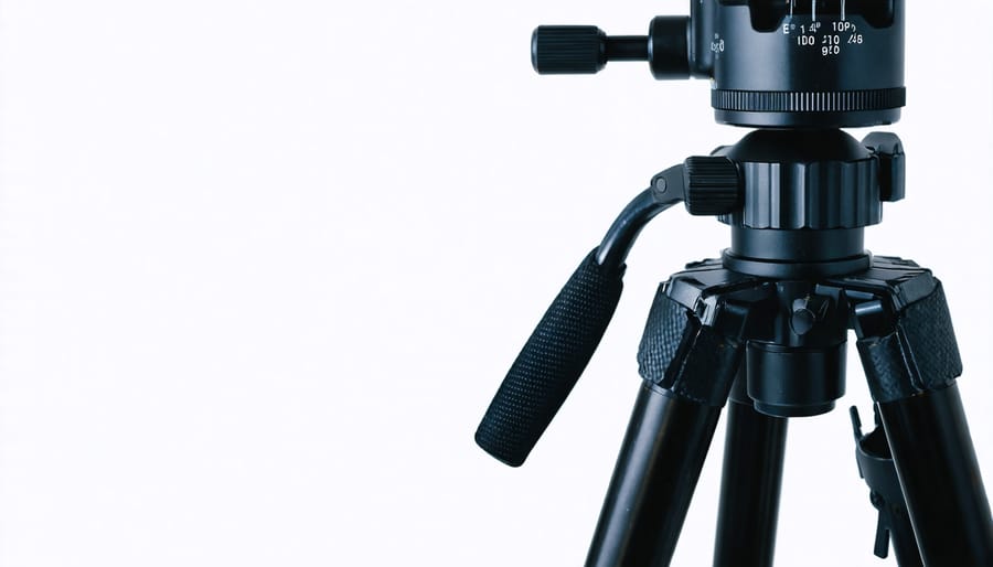 High-end carbon fiber tripod with professional geared head for precise adjustments