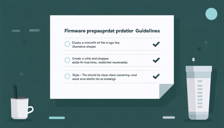 Visual checklist for R7 firmware update preparation steps