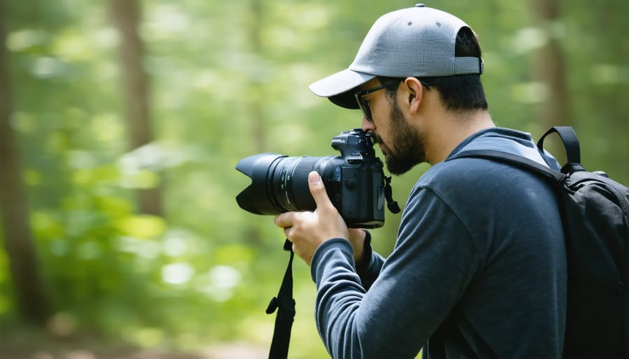 Photographer working alongside scientists to document endangered species recovery efforts